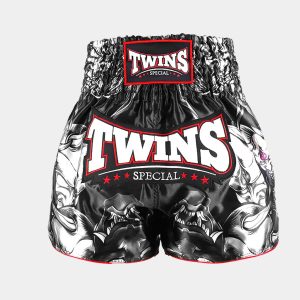Twins TBS58-KB Kabuki Black Muay Thai Shorts