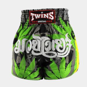 Twins TBS54-GR Grass Black & Green Muay Thai Shorts