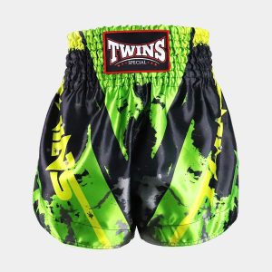 Twins TBS61-CA Candy Black & Green Muay Thai Shorts