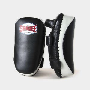 Sandee Black & White Curved Thai Kick Pads