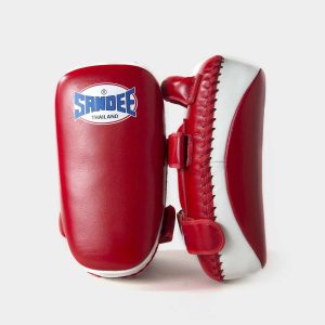 Sandee Red & White Curved Thai Kick Pads